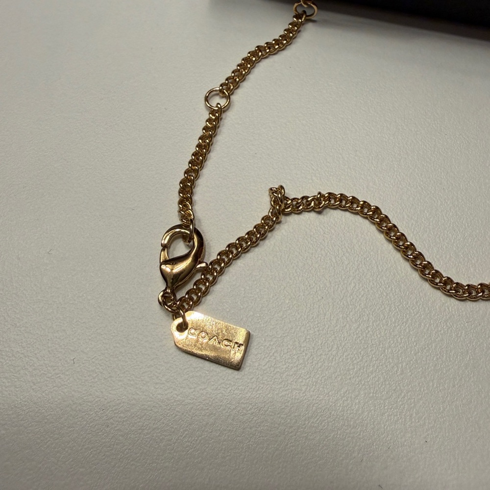 Coach Rainbow Heart Locket Necklace Gold Tone Enamel Pendant NWT - Picture 4 of 4